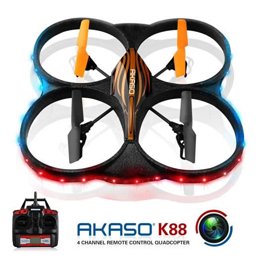 AKASO K88 Drón de 6 ejes con cámara HD
